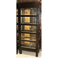 TALL BLACK DISPLAY CABINET, 32"X16"X84"- ON CHOICE