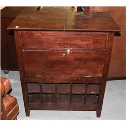 SMALL WOOD WINE RACK CABINET 18"X19.5"X37"