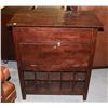 Image 1 : SMALL WOOD WINE RACK CABINET 18"X19.5"X37"