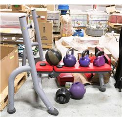 BENCH PRESS SOLD WITH EXERCISE WEIGHTS