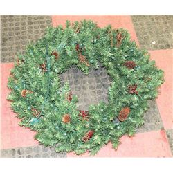 LARGE 30" LIGHTED WREATH -HEAVY