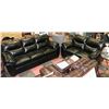 Image 1 : NEW BLACK LEATHERETTE 86" SOFA WITH 65" LOVE SEAT