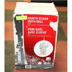 SANTA CLAUS WITH BELL, NEW, 14" TALL
