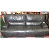 Image 1 : CHARCOAL LEATHERETTE ELECTRIC RECLINING 88" SOFA