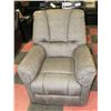 Image 1 : GREY FABRIC RECLINING CHAIR