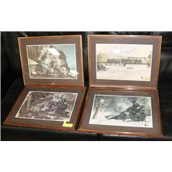 LOT OF 4 FRAMED PRINTS BY W. TOLKINS