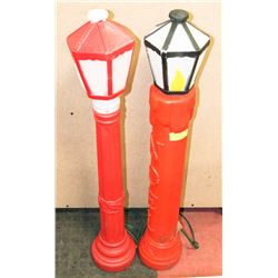 LOT OF 2 CHRISTMAS LIGHT LANTERNS