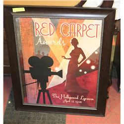 FRAMED RED CARPET AWARDS PRINT 33.5"X27.5"