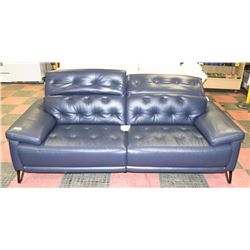 NAVY BLUE LIFT BACK ELECTRIC RECLINING 84" SOFA