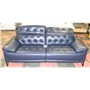 Image 1 : NAVY BLUE LIFT BACK ELECTRIC RECLINING 84" SOFA