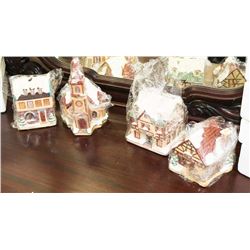 HUMMEL 4 PC ILLUMINATED CHRISTMAS VILLAGE
