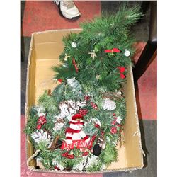 CHRISTMAS WREATH AND 24" TREE