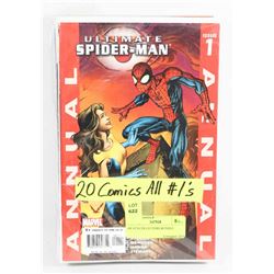 LOT OF 20 #1 COLLECTOR COMICS