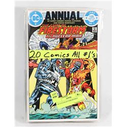 LOT OF 20 #1 COLLECTOR COMICS