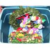 Image 1 : TOTE OF CHRISTMAS ORNAMENTS AND WREATHS