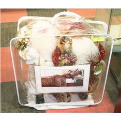 LOT OF 2 -20" SANTAS, RED AND WHITE