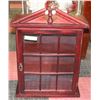 Image 1 : 3 SHELF CURIO CABINET WITH DOOR FRONT AND SIDES