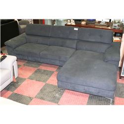 GREY CHAISE LOUNGE 86" SECTIONAL