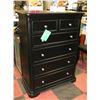 Image 1 : BLACK 6 DRAWER CHEST OF DRAWERS