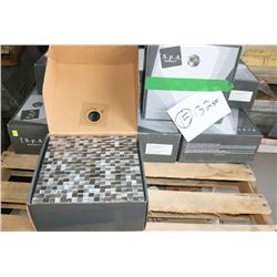 15) 12"X12" ALUMINUM 5/8" MOSAIC BLEND TILE