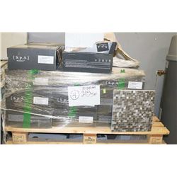 4) 12"X12" ALUMINUM 5/8" MOSAIC BLEND TILE