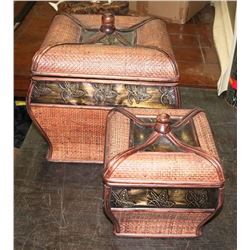 2 WOODEN CHESTS