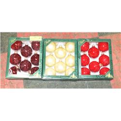 3 BOXES OF UBER HAUS CHRISTMAS TREE BULBS