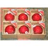 Image 1 : 6 LARGE RED CHRISTMAS TREE BALLS