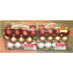 48 CHRISTMAS BULBS ASSORTED COLORS
