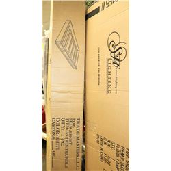 BOX OF 3 TWIN BED PARTS AS IS