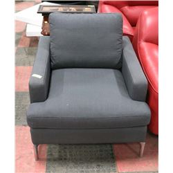 SHOWHOME GREY FABRIC ARMCHAIR