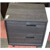 Image 1 : DARK GREY SHOWHOME 2 DRAWER END TABLE, 20"X17"X23"