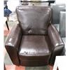 Image 1 : SHOWHOME BROWN LEATHERETTE SOFA CHAIR