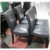 Image 1 : SHOWHOME SET OF 4 GREY LEATHERETTE SIDECHAIRS