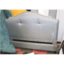 SHOWHOME QUEEN SIZE GREY FABRIC BEDFRAME