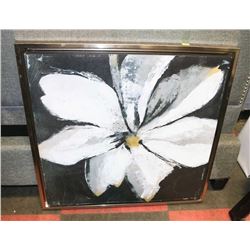 SHOWHOME METAL FRAMED CANVAS FLORAL PICTURE