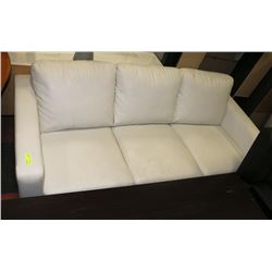 WHITE LEATHERETTE 75" SOFA