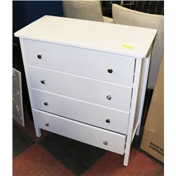 SHOWHOME WHITE 4 DRAWER DRESSER