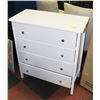 Image 1 : SHOWHOME WHITE 4 DRAWER DRESSER