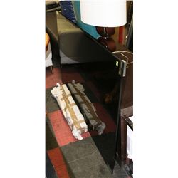 BLACK GLASSTOP KITCHEN TABLE WITH LEGS UNASSEMBLED