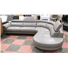 Image 1 : NEW GREY LEATHERETTE LIFT BACK SECTIONAL