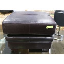 NEW LEATHERETTE OTTOMAN ON CHOICE: BLACK