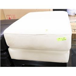 NEW LEATHERETTE OTTOMAN ON CHOICE: OFF WHITE