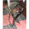 Image 1 : CHROME AND GLASS END TABLE