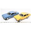 Image 1 : TWO ERTL BRAND 1:18 SCALE DIE CAST 1972 CHEVY VEGA