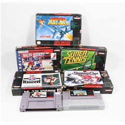 LOT OF 7 COLLECTIBLE SUPER NINTENDO GAMES.