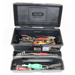 BLACK 16" TOOL BOX W/ TOOLS