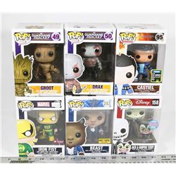 LOT OF 6 POP VINYLS INCLUDING NEW YORK COMIC CON