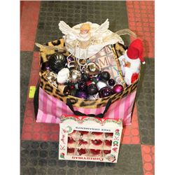 BAG OF CHRISTMAS BALL ORNAMENTS