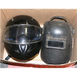 LOT OF A BIKE HELMET, MOTORCYCLE HELMET & WELDING